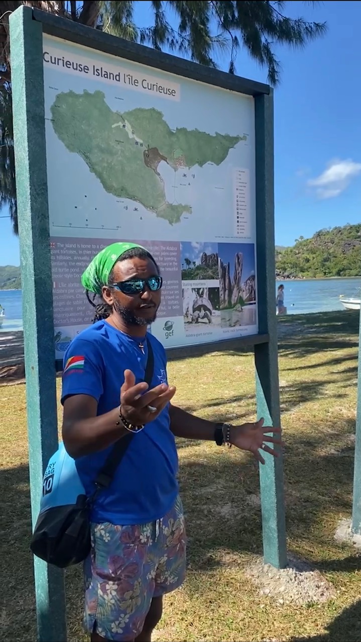 Praslin-Seychellen.Curieuse Island . Boottrip